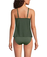 Lands' End Petite Tulip Hem Tankini Top