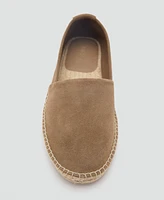 Mango Men's Jute Suede Espadrilles Round Toe Loafers