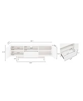 Manhattan Comfort 59" Wood Ella Modern 5-Shelf Tv Stand Fits TVs up to 55"