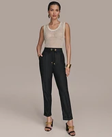 Donna Karan New York Women's Drawstring Cuffed Ankle Pants
