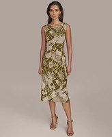 Donna Karan New York Women's Printed Sleeveless Dress