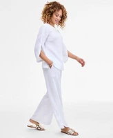Jm Collection Womens Split Sleeve Gauze Top Tulip Hem Gauze Pants Exclusively At Macys