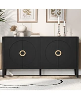 Sophisticated Fir Veneer Cabinet with Textured Finish,Suitable for Corridor, Entrance, Living Room
