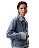 Calvin Klein Jeans Women's Cuffed Long-Sleeve Denim Jacket