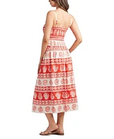 Bcx Juniors Printed Linen Blend Top Maxi Skirt