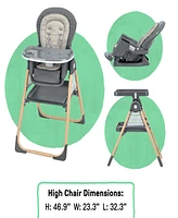Ingenuity Baby Proper Positioner Create Up Multi-Mode Deluxe Folding High Chair