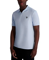 Karl Lagerfeld Paris Men's Short Sleeve Head Logo Pique Polo Shirt