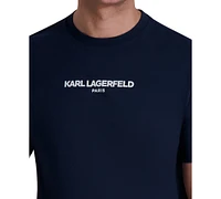 Karl Lagerfeld Paris Men's Core Short Sleeve Crewneck Logo T-Shirt