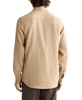 Scotch & Soda Men's Long Sleeve Linen Button-Front Shirt