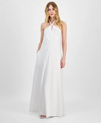 I.n.c. International Concepts Women's Braided-Neck Maxi Dress, Exclusively at Macy's