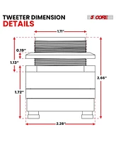 5 Core 1 Inch High-Performance Neodymium 300W High Compression Bullet Super Tweeters Tweeters 25.4mm Voice Coil