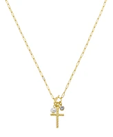 Unwritten Crystal Cross Charm Necklace