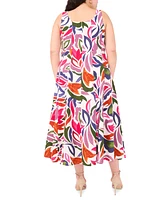 Msk Plus Printed Sleeveless Maxi Dress