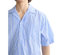 Scotch & Soda Men's Relaxed-Fit Stripe Short-Sleeve Shirt