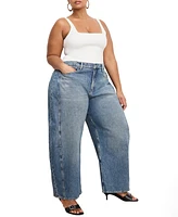Good American Women's Extreme Barrel Jeans