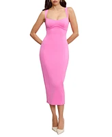 Good American Women's Scuba Sweetheart Midi Dress