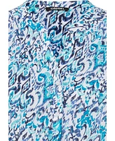 Olsen Women's Ikat Print Tunic Shirt