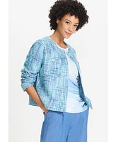 Olsen Women's Cropped Tweed Jacket