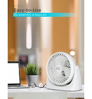 Black+Decker 7-Inch Small Self-Standing Adjustable Portable Fan with 3-Speed Settings, Portable Turbo Fan for Table and Desk with 90° Tilt Angle,
