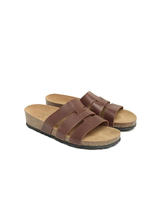 Triple Strap Low Wedge Mule