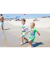 Toy Story Toddler Boys Pullover Rash Guard and Swim Trunks Outfit Set