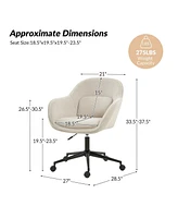 Jose Office Chair Durable Metal Base with Rolling Casters