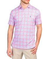 Tailorbyrd Men's Kaleidoscope Printed Performance Polo