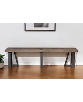 Solid Wood Dining Bench with Distressed Finish for Rustic or Traditional Decor
