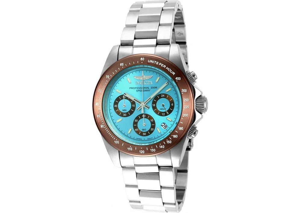 Invicta Men's Speedway Quartz Chronograph Light Blue Dial Watch
