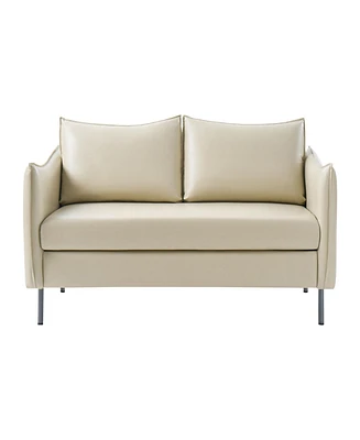 Monroe Modern Industrial-Style Pu Leather Sofa with Sturdy Metal Legs And Movable Seat