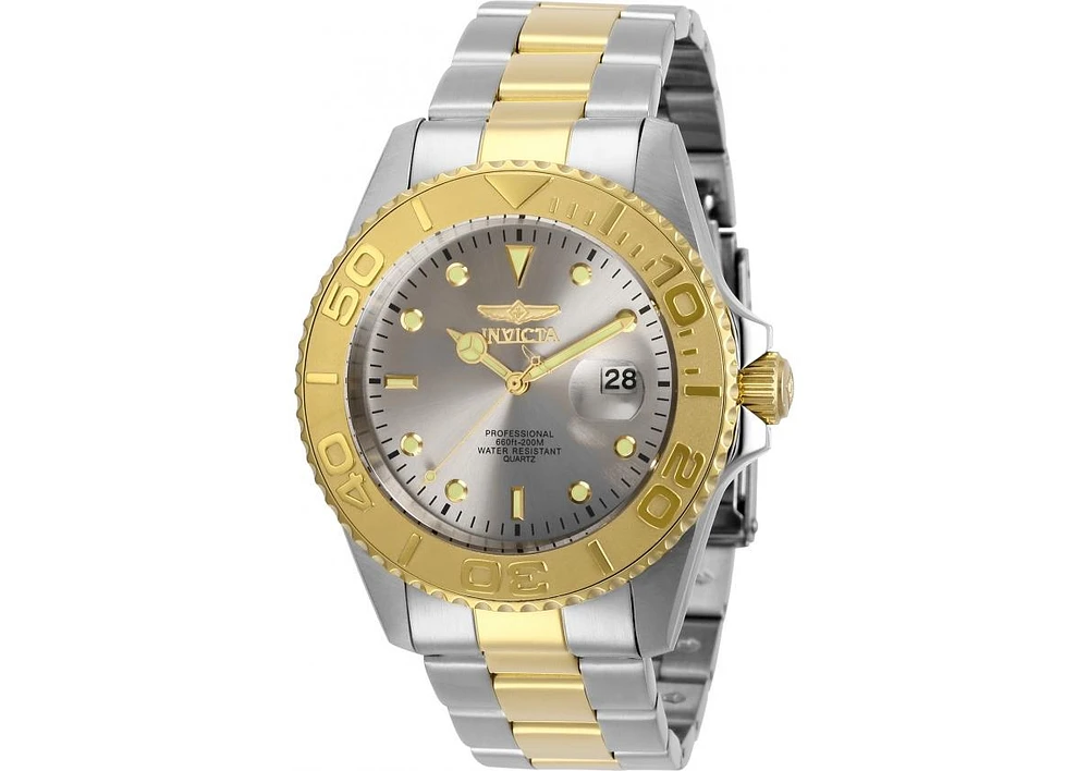 Invicta Men's Pro Diver Quartz 3 Hand Grey Dial Watch