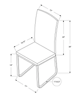 Two Upholstered Faux Leather Dining Side Chairs for Stylish Home Dining