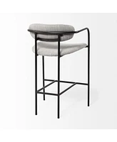 Upholstered And Metal Counter Height Bar Chair