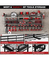 Hausource 4-Tier Large Power Tool Organizer - 12 Drill Holder, Workshop Storage Rack