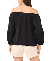 Vince Camuto Women's Off-The-Shoulder Pleated-Sleeve Top