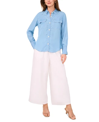 Vince Camuto Women's Flap-Pocket Utility Shirt