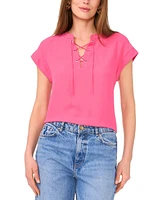Vince Camuto Women's Lace-Up Dolman-Sleeve Top