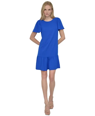 Dkny Flutter Hem Trapeze Dress