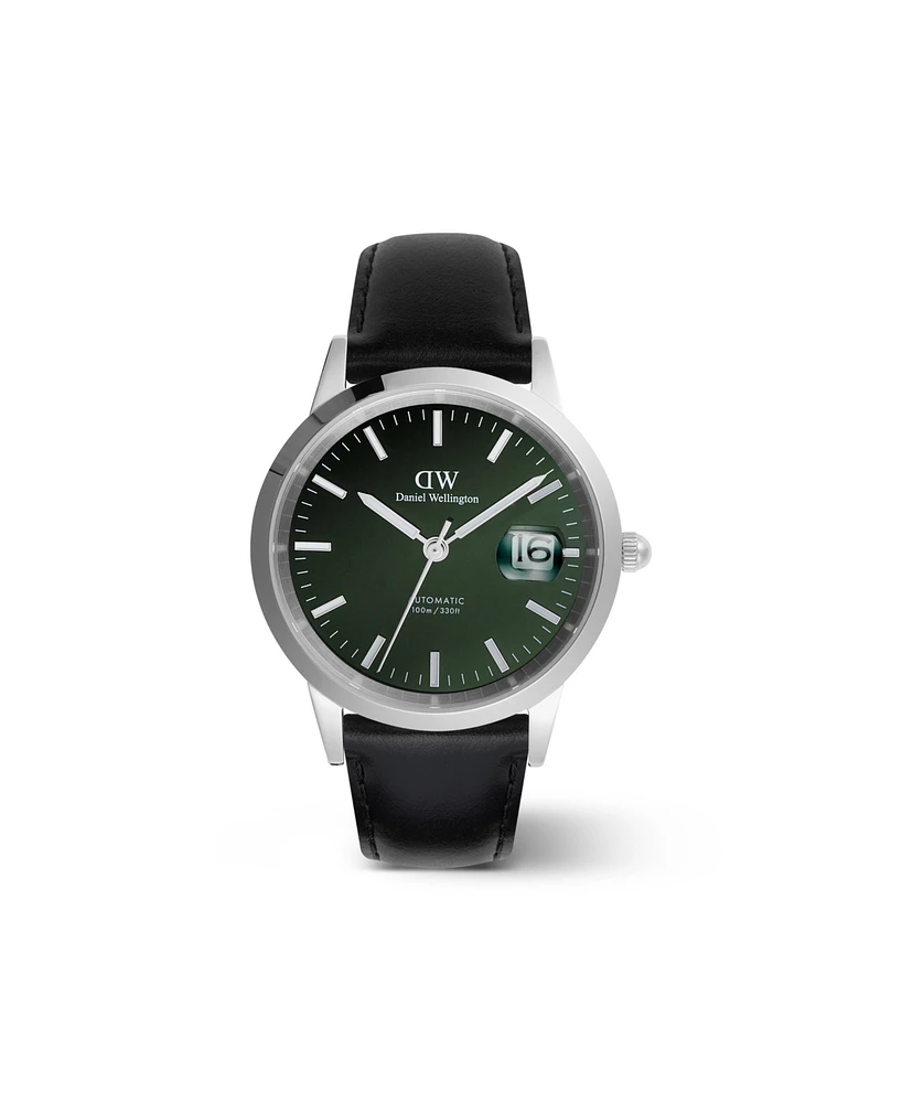 Daniel Wellington Men's Automatic Black Leather Watch