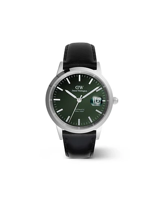 Daniel Wellington Men's Automatic Black Leather Watch