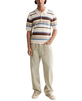 Scotch & Soda Men's Short Sleeve Knit Striped Polo Shirt