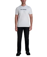 Karl Lagerfeld Paris Men's Short Sleeve Upside Down Logo Crewneck T-Shirt