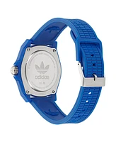 adidas Unisex Analog Blue Resin Watch, 41mm