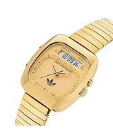 adidas Unisex Analog Gold-Tone Stainless Steel Watch, 37mm