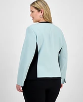 Kasper Plus Open-Front Jacket