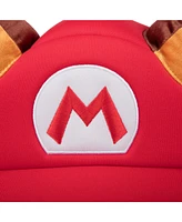 Super Mario Men's The Video Game Raccoon Red Cosplay hat with ears