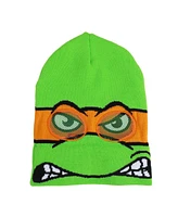 Teenage Mutant Ninja Turtles Men's Tmnt Rolldown Mikey Adult Mesh Eye Green Beanie