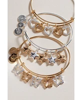 Puffy Star Multi Charm Bangle Bracelet