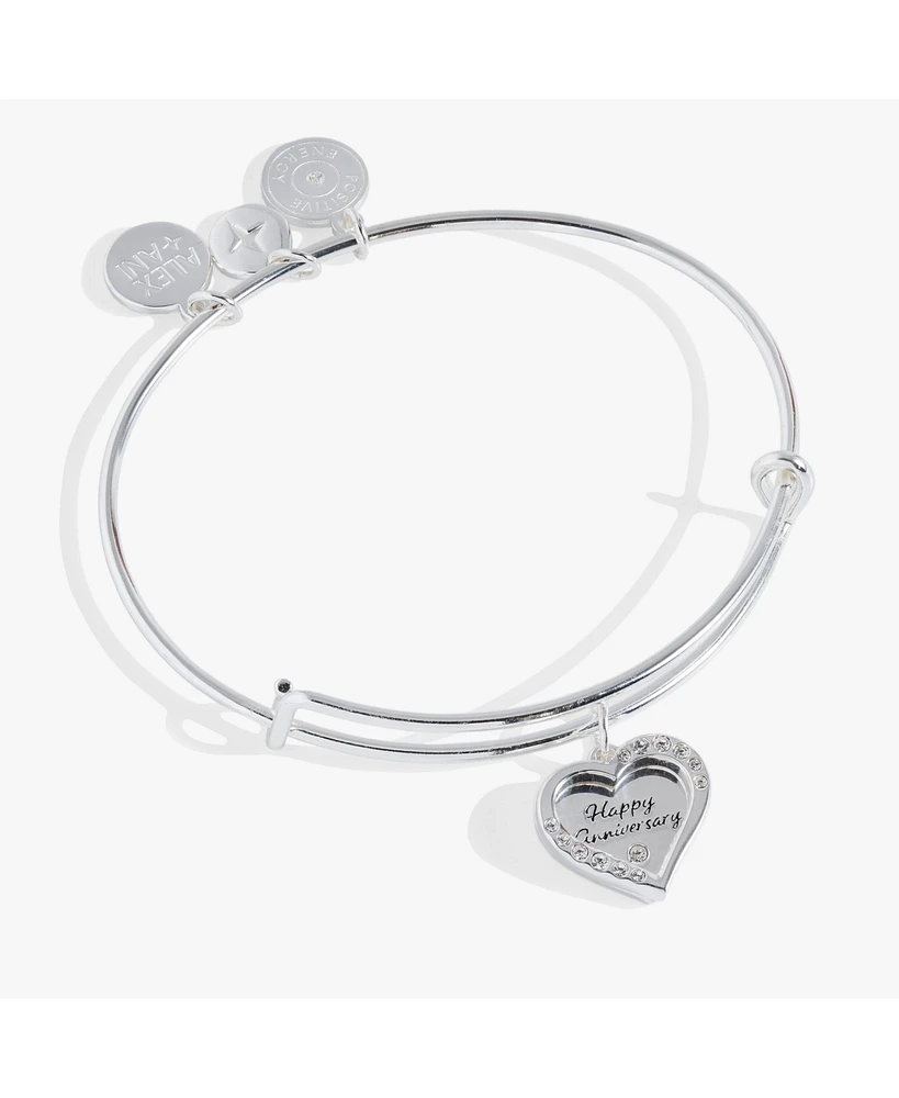 Duo Heart Anniversary Bangle Bracelet