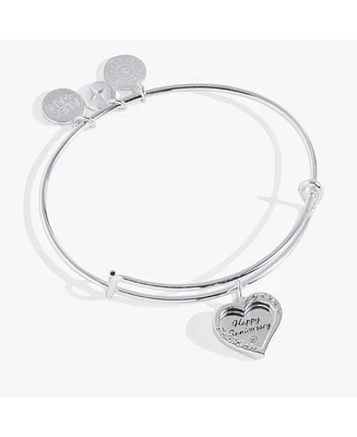 Duo Heart Anniversary Bangle Bracelet